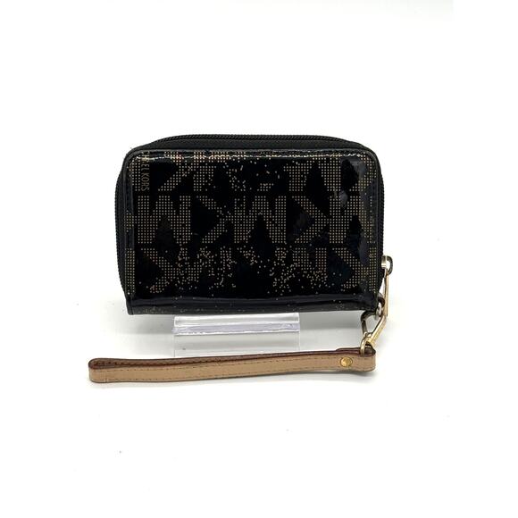 Michael Kors Metallic Black Patent Leather Wallet Wristlet*Great Condition - Picture 8 of 8